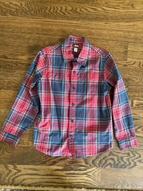 Tea Collection Red and Blue Plaid Button-Down Shirt